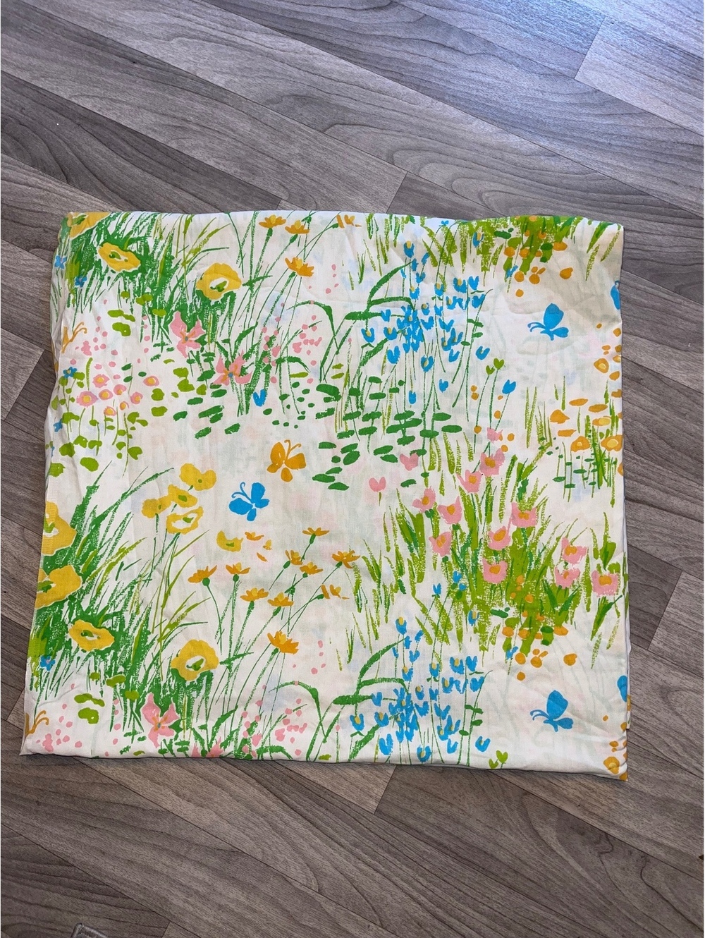 Vintage Burlington Floral Flat Sheet